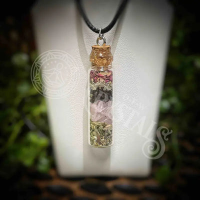 Intention Jar Necklace - Set 2 11 Rose Quartz