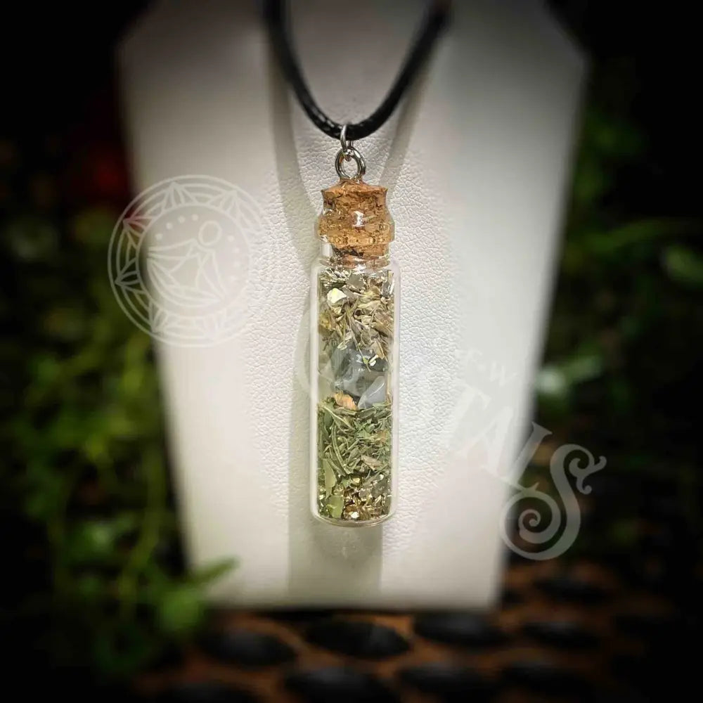 Intention Jar Necklace - Set 2 14 Moss Agate