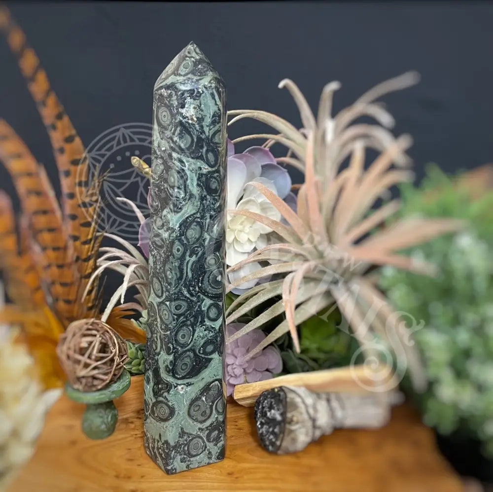 Tower Point Obelisk - Kambamba Jasper Multi Choice D 8.75 Crystals