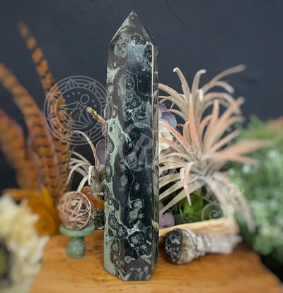 Tower Point Obelisk - Kambamba Jasper Multi Choice F 10.2 Crystals