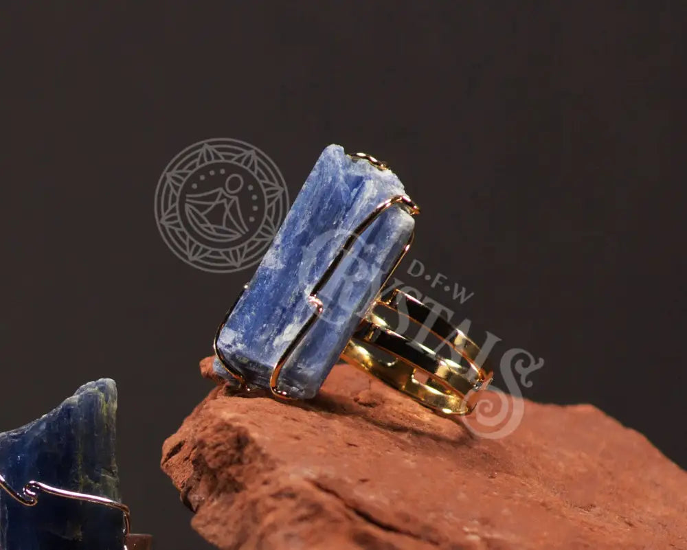 Kyanite Ring - Adjustable Silver Jewelry