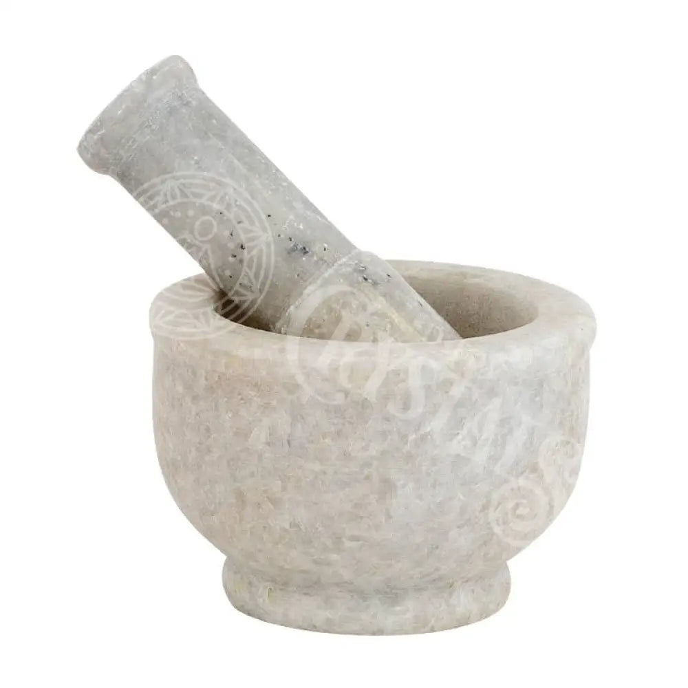 Large White Marble Mortar & Pestle Accessories