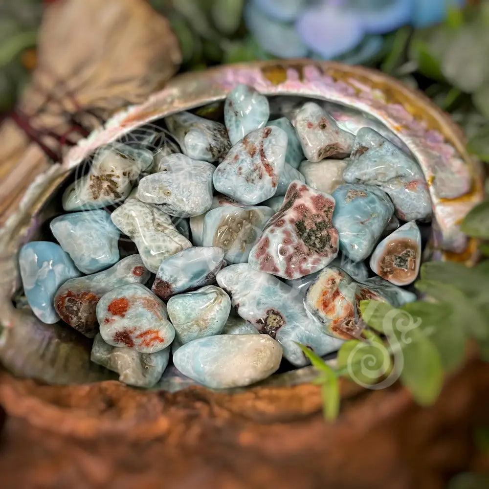 Tumbled - Larimar 0.5 1.25’ Crystals