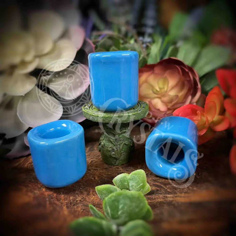 Lt Blue Charm Candle Holder -