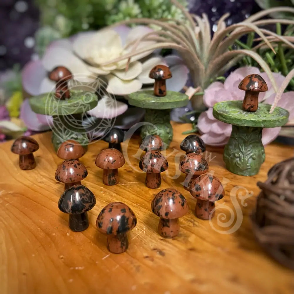 Mushroom - Mahogany Obsidian 0.75 1 Crystals