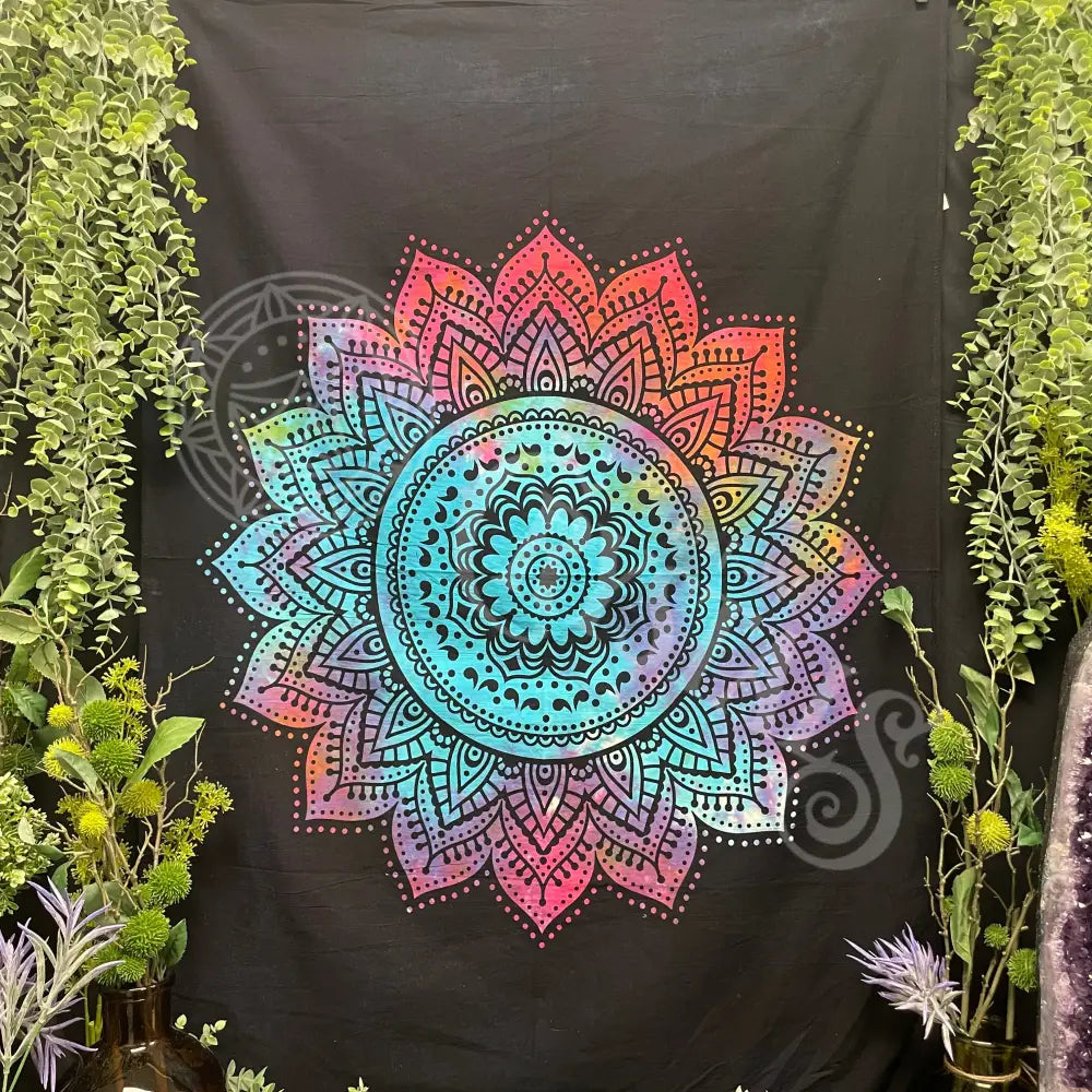 Tapestry - Multi Color Mandala 30 X 40 Meditation Tools Tapestries