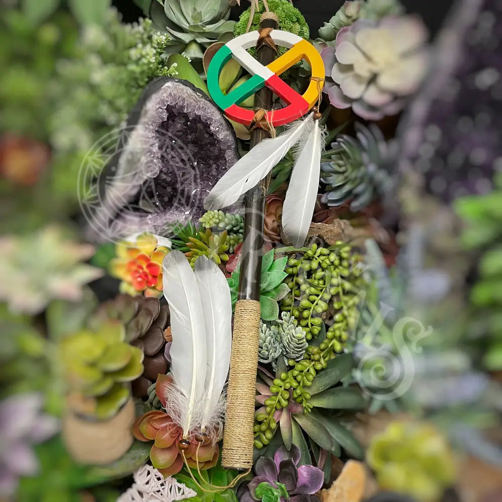 Ceremonial Stick - Medicine Wheel