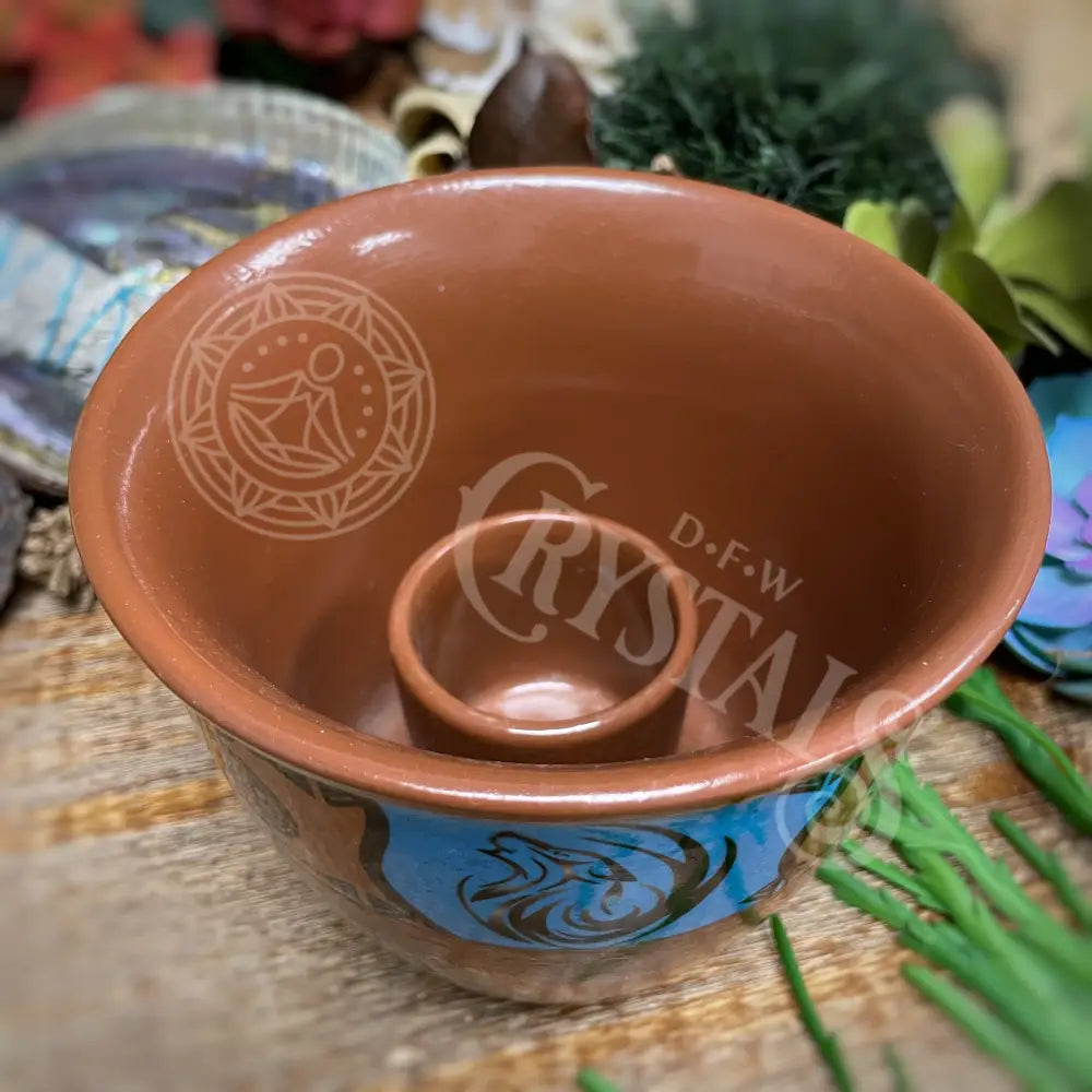 Smudge Pot - Ceramic Native 4 X 5