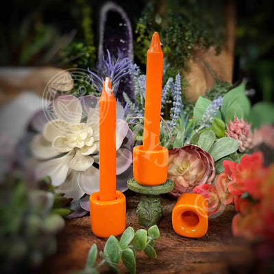 Orange Charm Candle Holder -