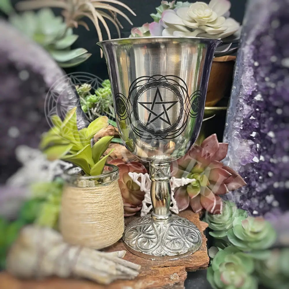 Chalice - Stainless Steel W/Print Pentacle