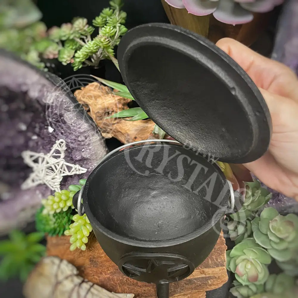 Cauldron - Cast Iron 4.5 Pentacle W/ Raven