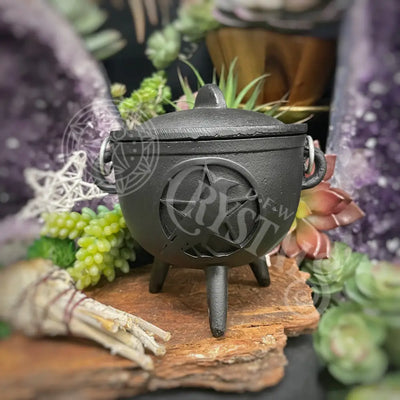 Cauldron - Cast Iron 4.5 Pentacle W/ Raven