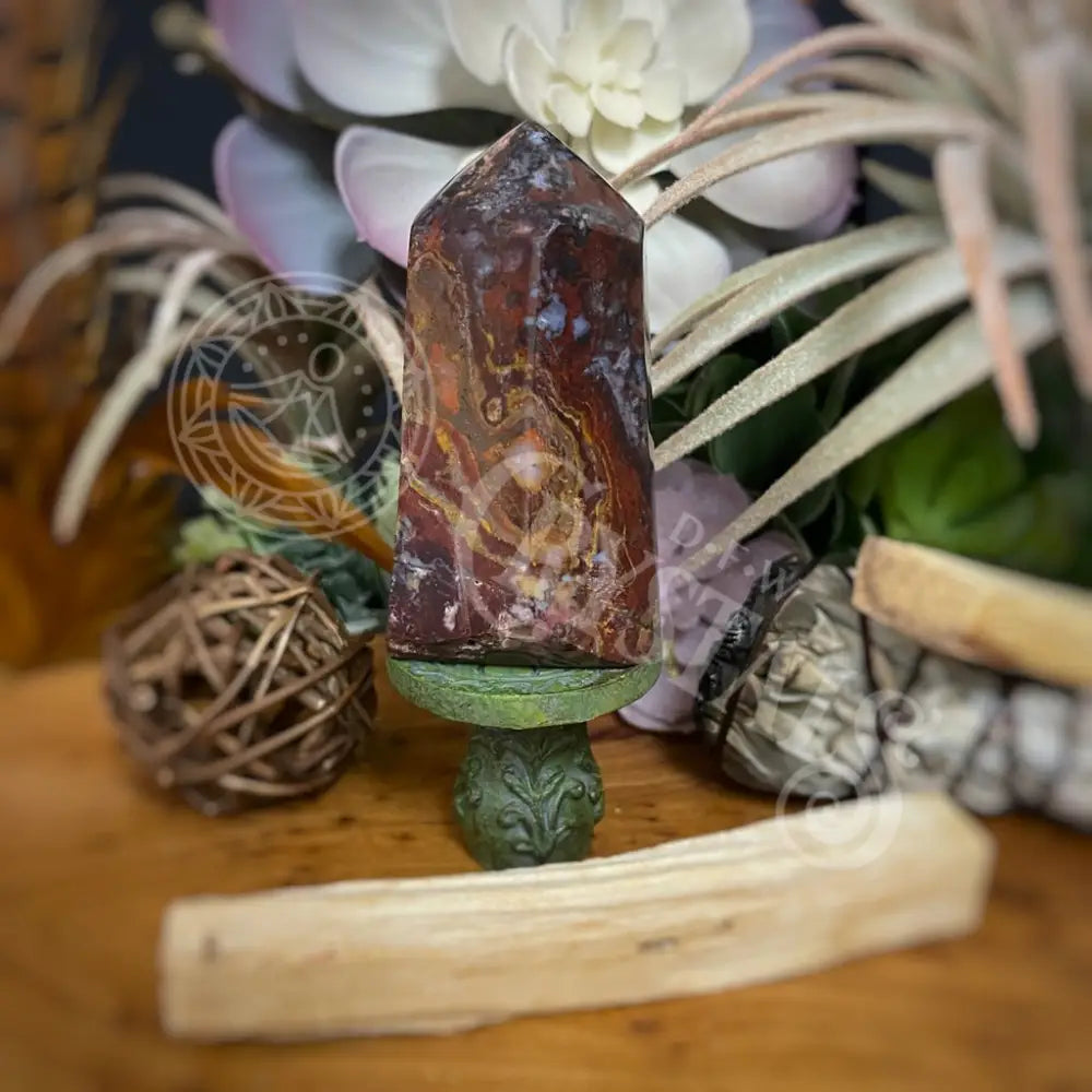 Tower Point Obelisk - Petrified / Fossilized Wood 2.25 2.9 D 2.7 Crystals