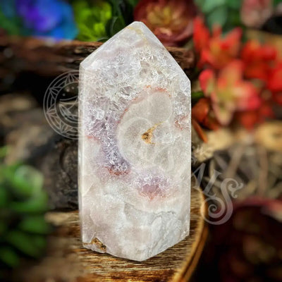 Tower Point Obelisk - Pink Amethyst 3.6’ 3.8’ Multi Choice B514 H X 2’ W Crystals