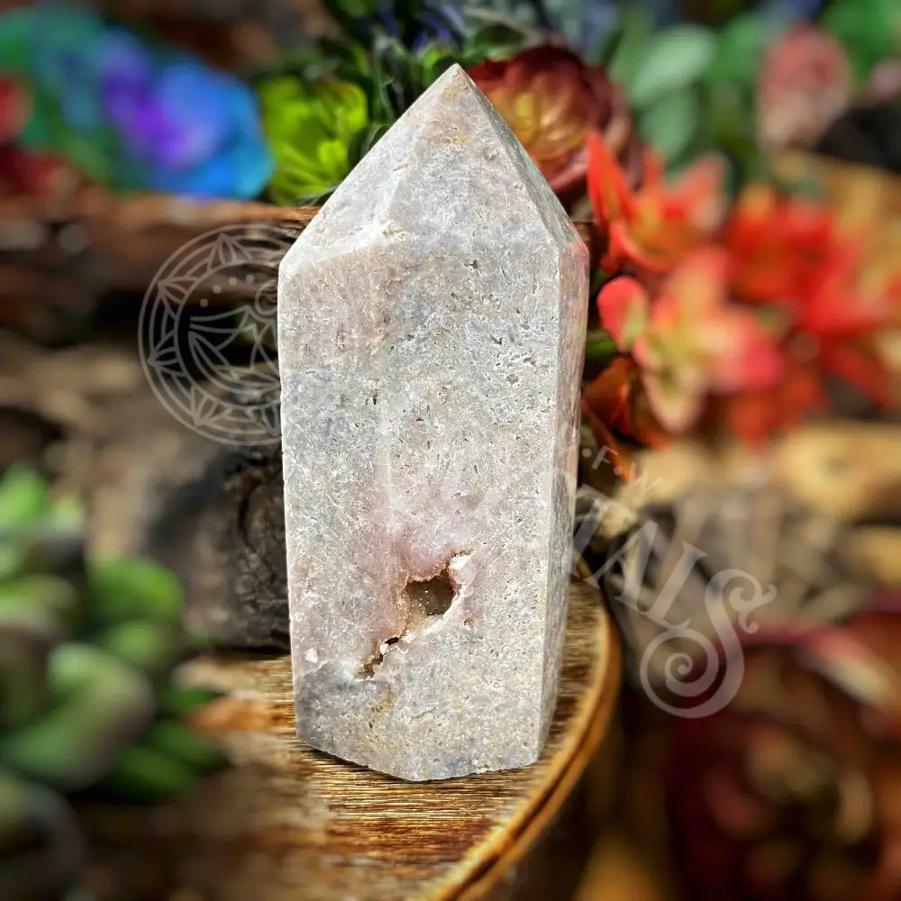 Tower Point Obelisk - Pink Amethyst 4.2’ 4.5’ Multi Choice B495 H X 2’ W Crystals Tumbled