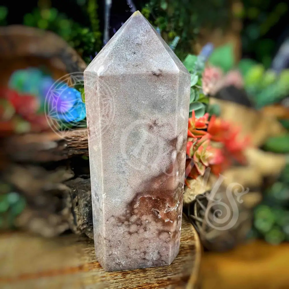 Tower Point Obelisk - Pink Amethyst 5.0’ 7.0’ Multi Choice B485 7’ H X 2.2’ W Crystals Tumbled