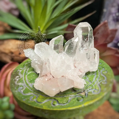 Pink Lemurian Quartz - 1.2 2.8 J Crystals Cluster