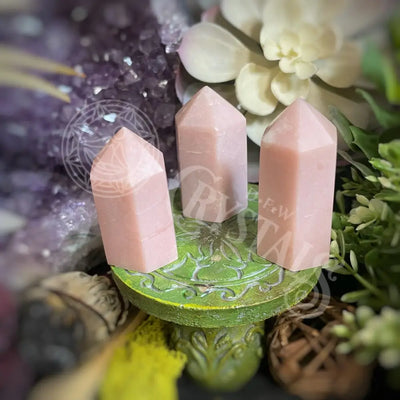 Tower Point Obelisk - Pink Opal Multi Choice A 1.75 2 Crystals