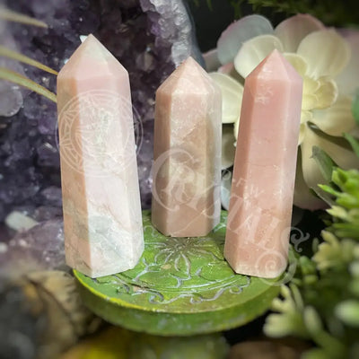 Tower Point Obelisk - Pink Opal Multi Choice C 2.6 2.8 Crystals