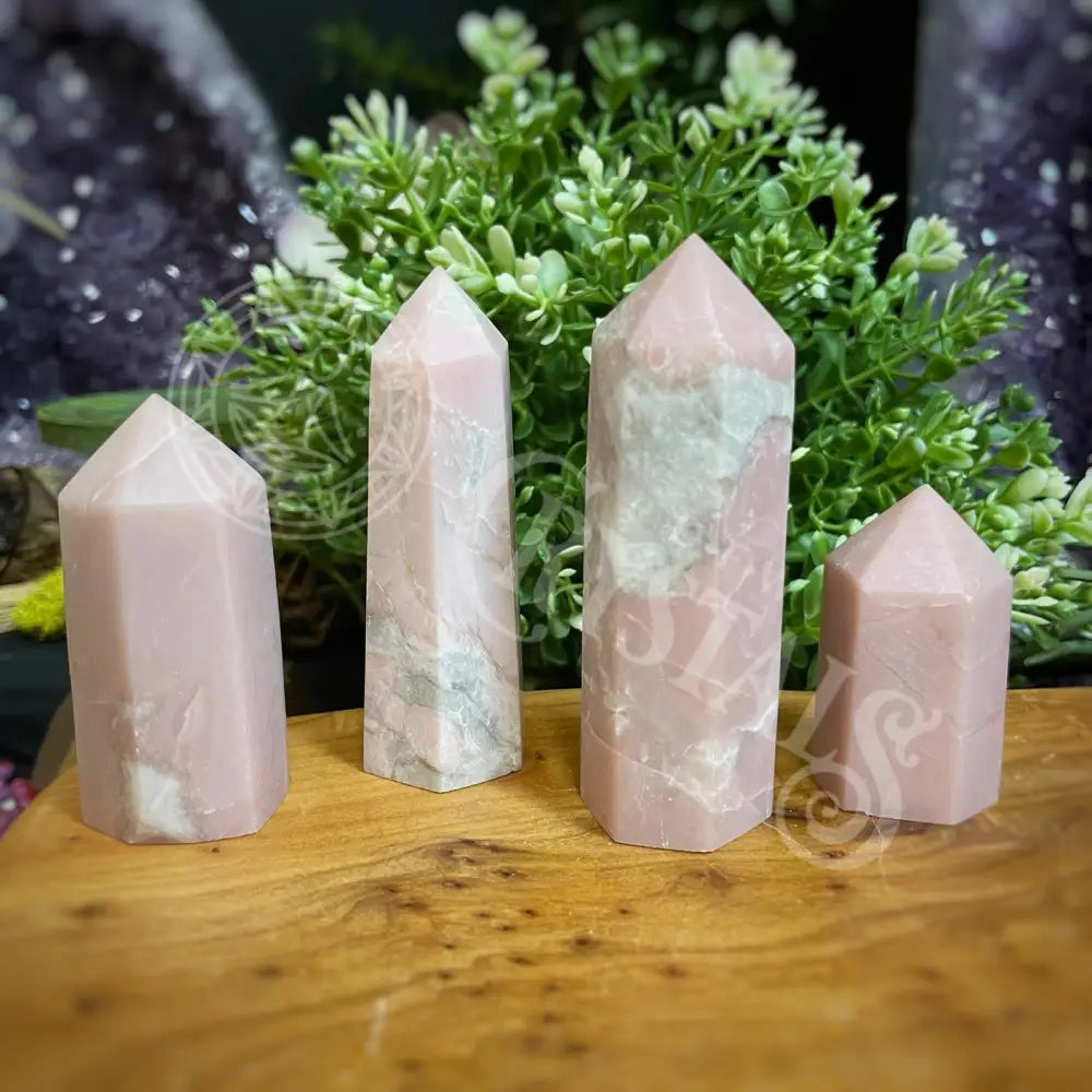 Tower Point Obelisk - Pink Opal Multi Choice Crystals