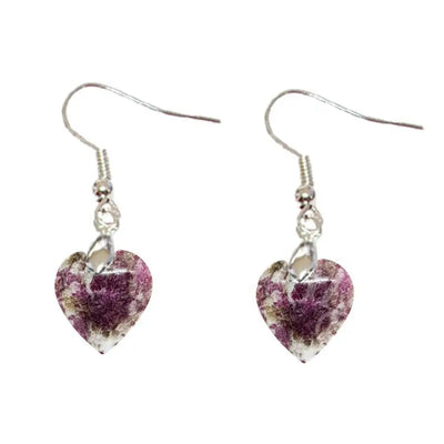 Pink Tourmaline - Heart Earrings Jewelry