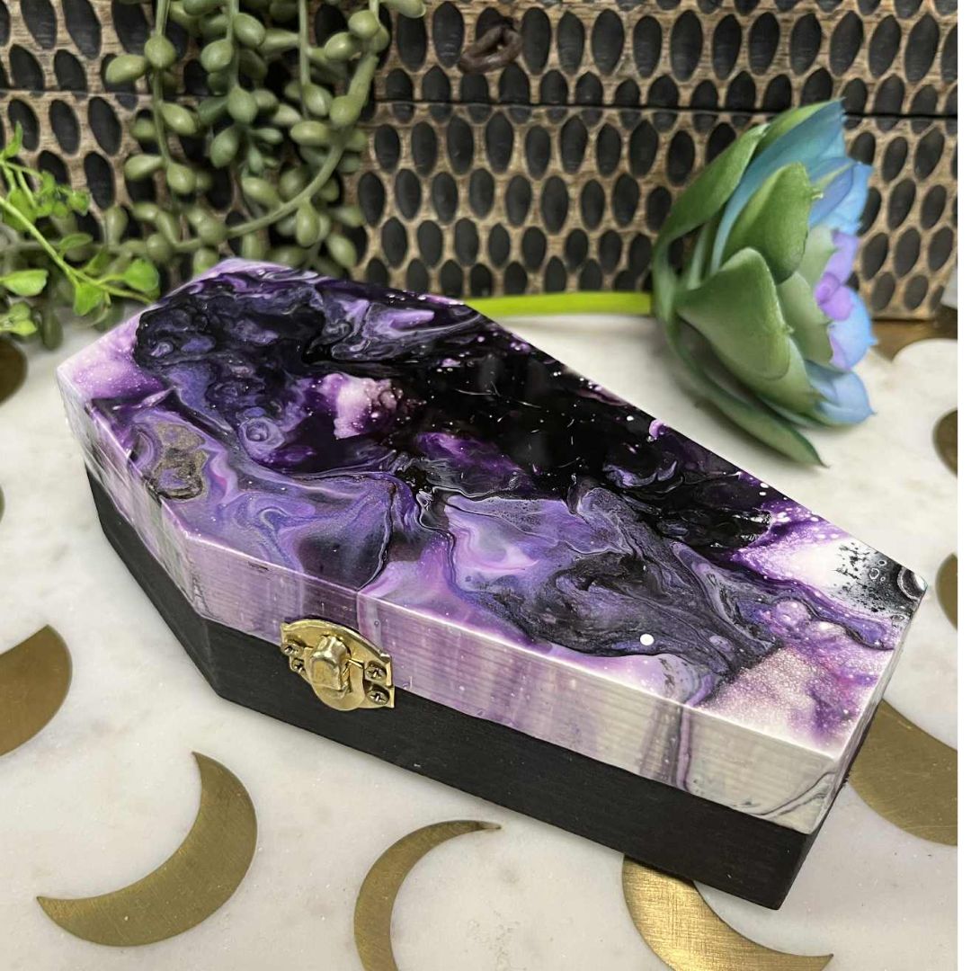 Local Artisan Painted Wood Box - Multi Sizes