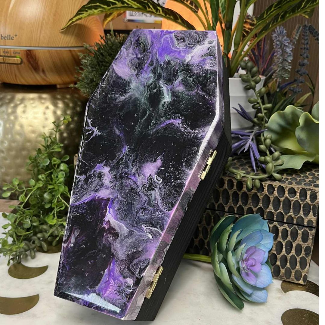 Local Artisan Painted Wood Box - Multi Sizes