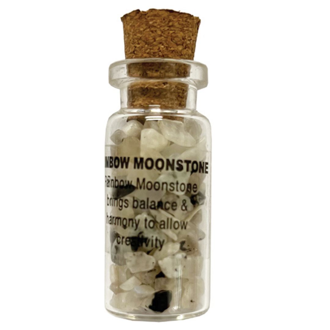 Gemstone Bottle - Rainbow Moonstone