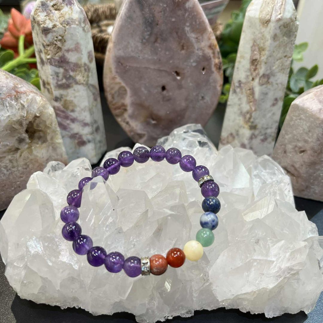 Amethyst Chakra Bracelet - 8mm