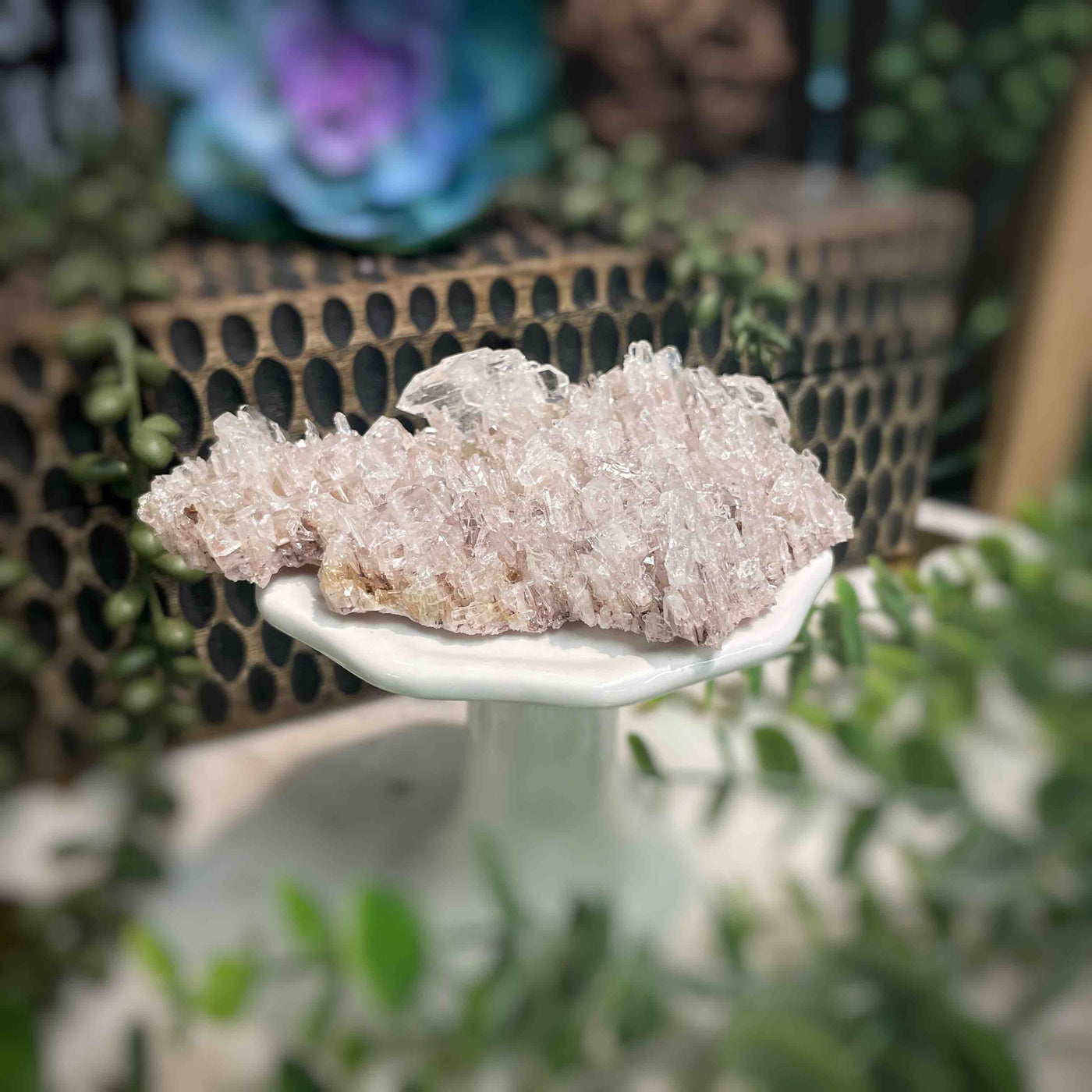 Pink Lemurian Quartz - Cluster -  4.1" X 3" X 0.90"