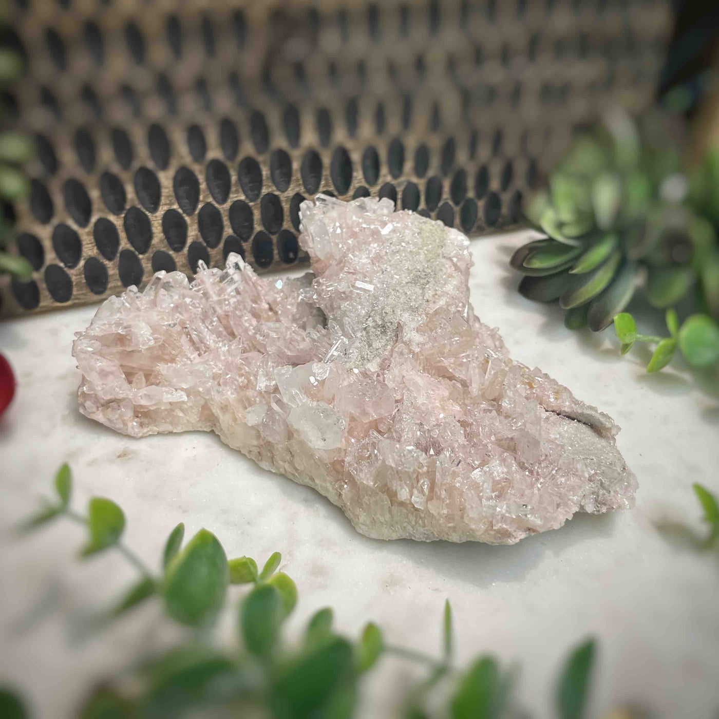 Pink Lemurian Quartz - Cluster -  5.5" X 3.6" X 1.4"