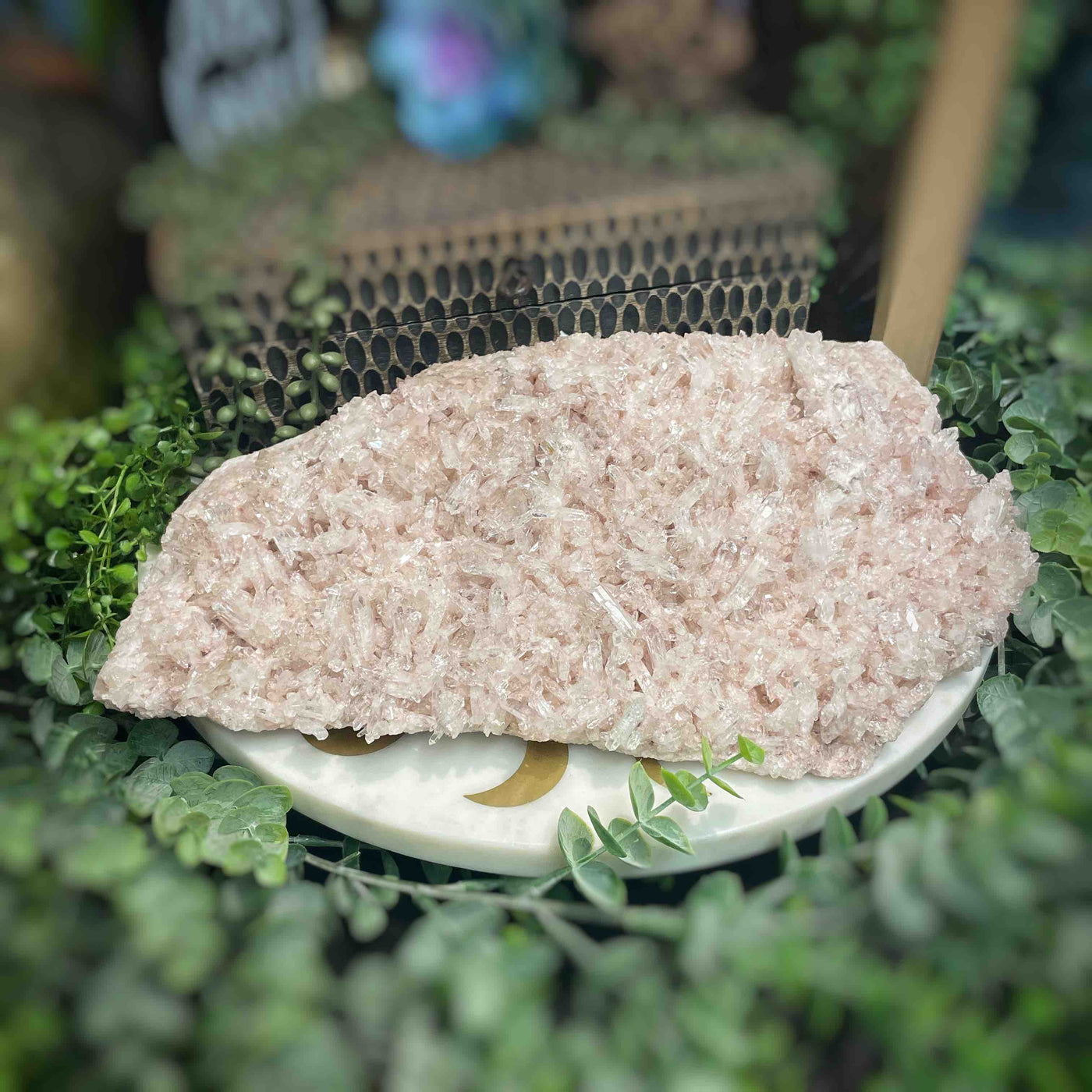 Pink Lemurian Quartz - Cluster - 12.5" X 8" X 3"
