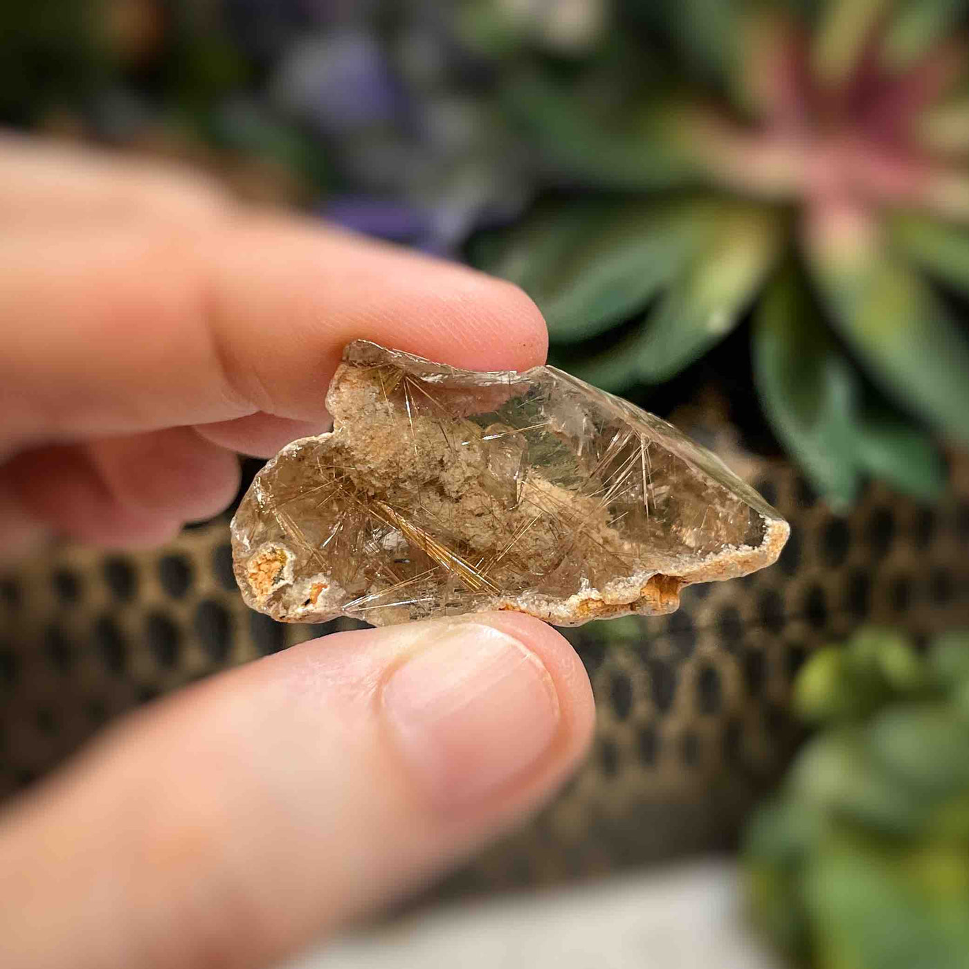 Rutilated Quartz - Freeform - QQ476 - 0.8"x1.6"