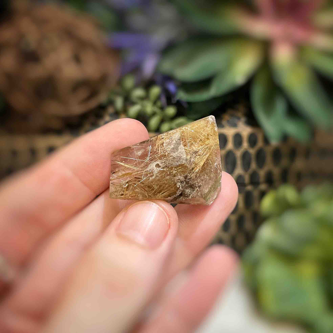 Rutilated Quartz - Freeform - QQ482 - 0.8"x1.4"