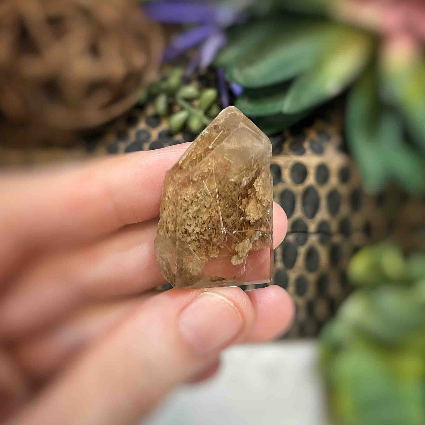 Rutilated Quartz - Freeform - QQ487 - 0.8"x1.4"