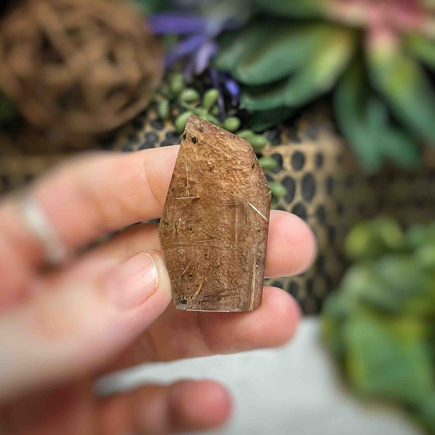 Rutilated Quartz - Freeform - QQ490 - 1"x1.75"