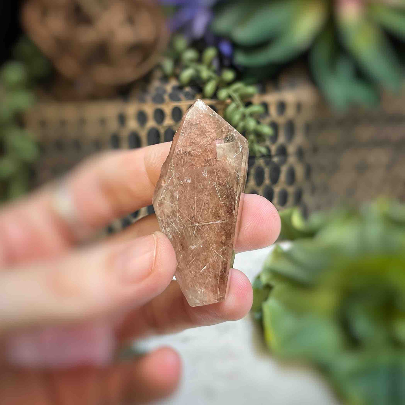 Rutilated Quartz - Freeform - QQ500 - 1.1"x2"