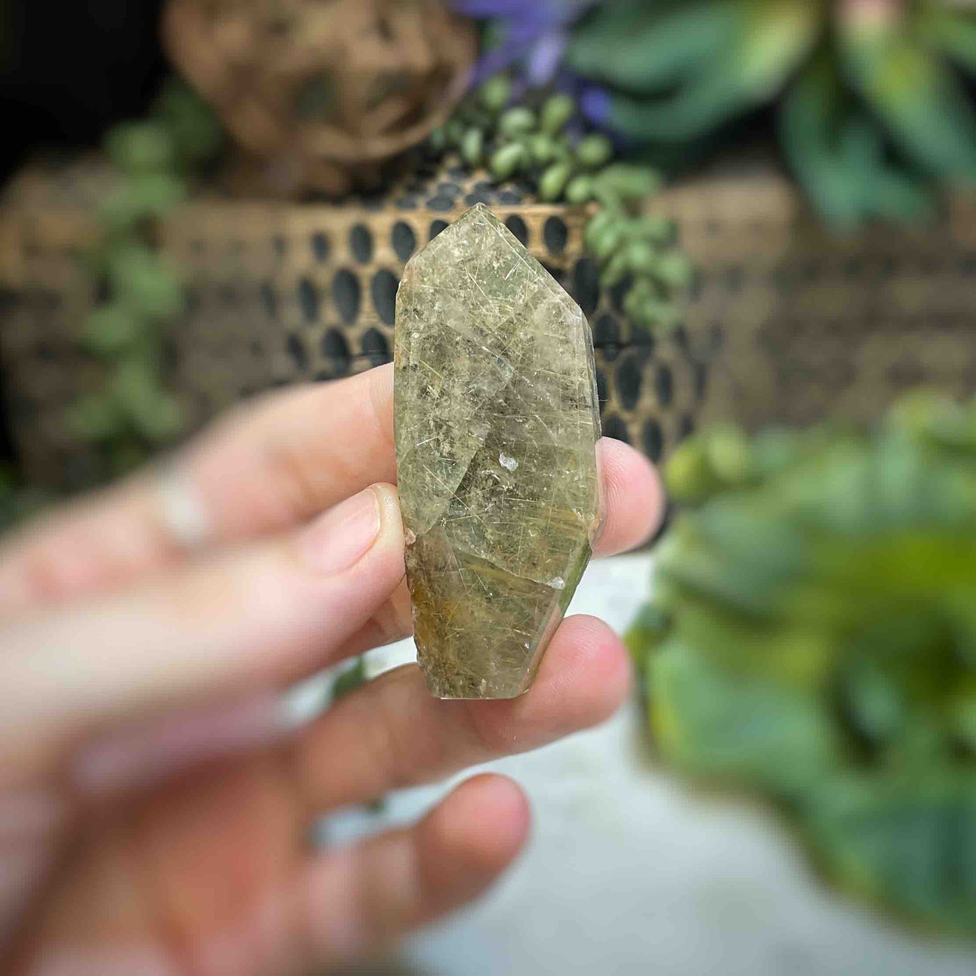 Rutilated Quartz - Freeform - QQ521 - 2.4"x1"