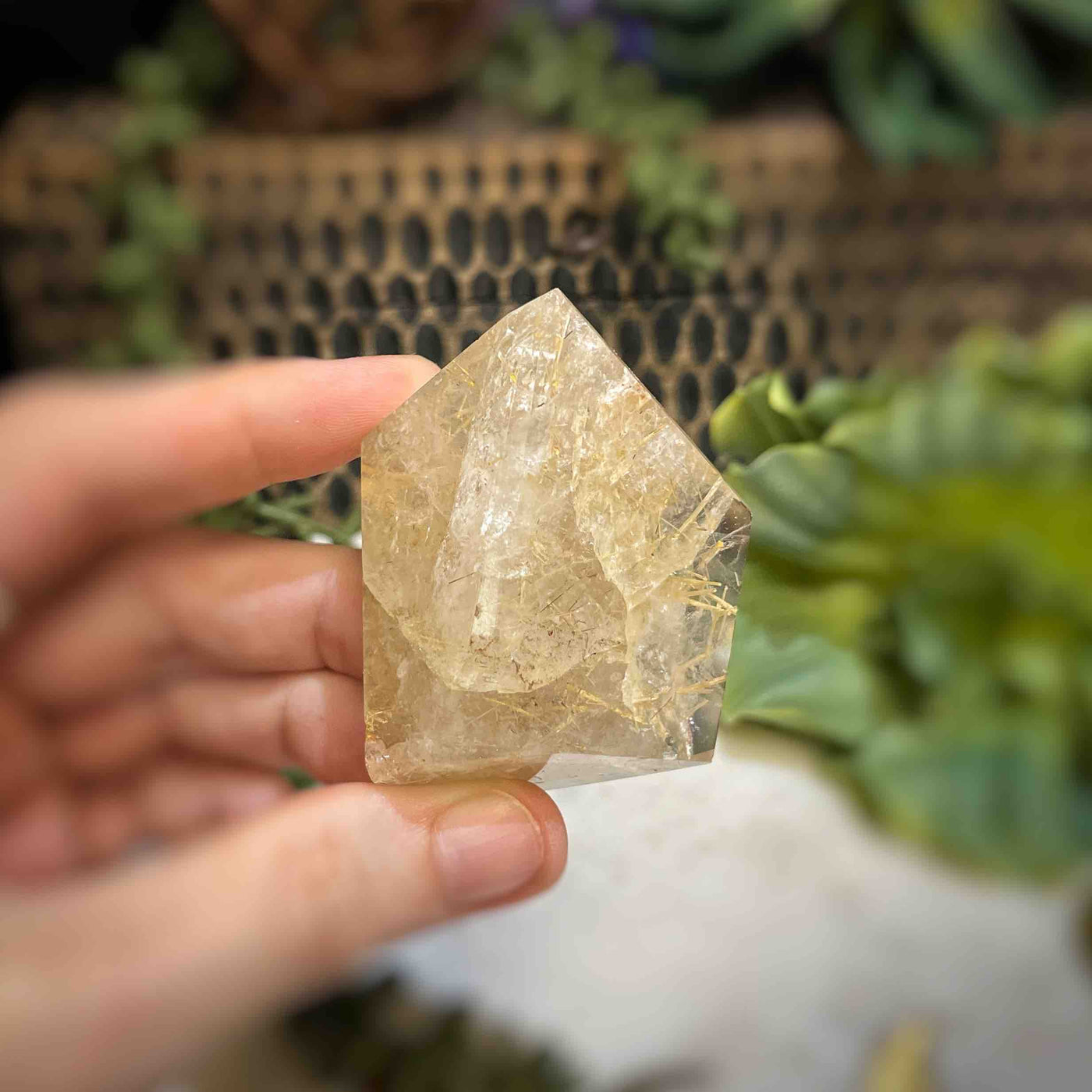 Rutilated Quartz - Freeform - QQ525 - 1.75"x2.1"