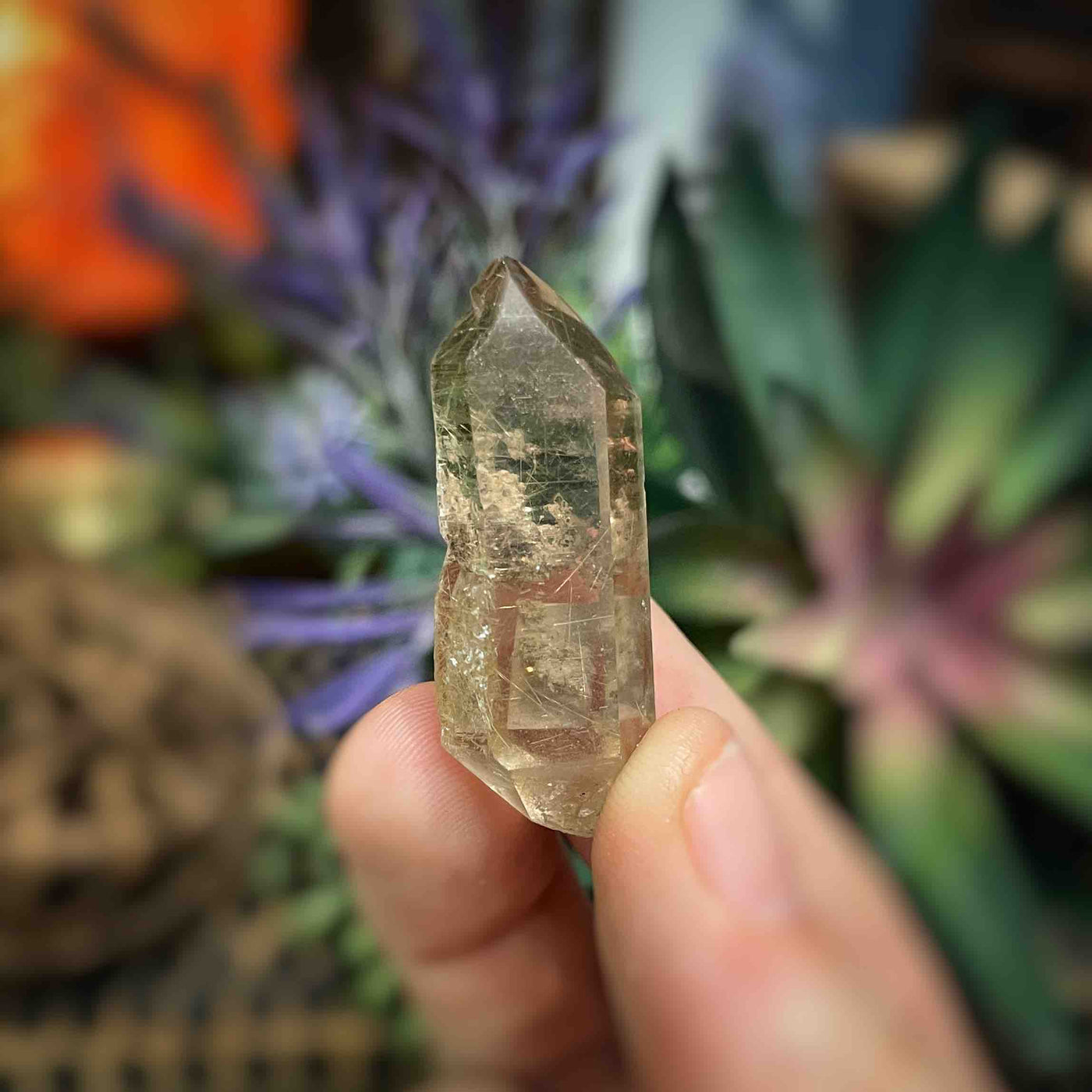 Rutilated Quartz -  Point - QQ532 - 0.6"x1.5"