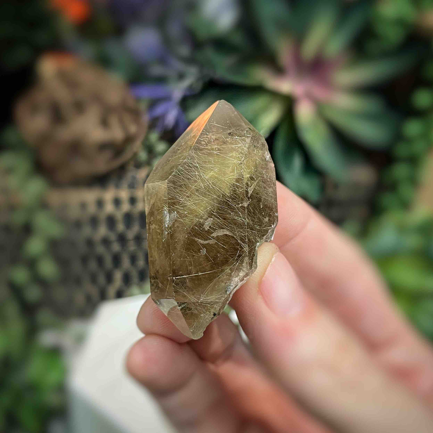 Rutilated Quartz -  Point - QQ534 - 1"x1.7"