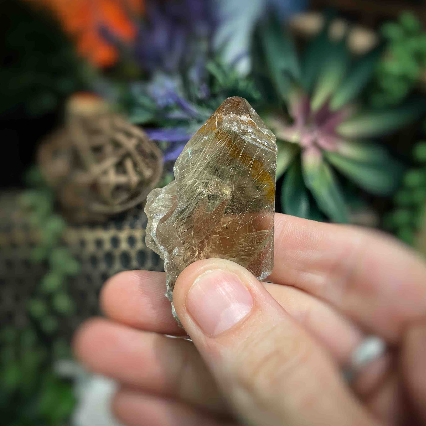Rutilated Quartz -  Point - QQ535 - 1.1"x2.1"