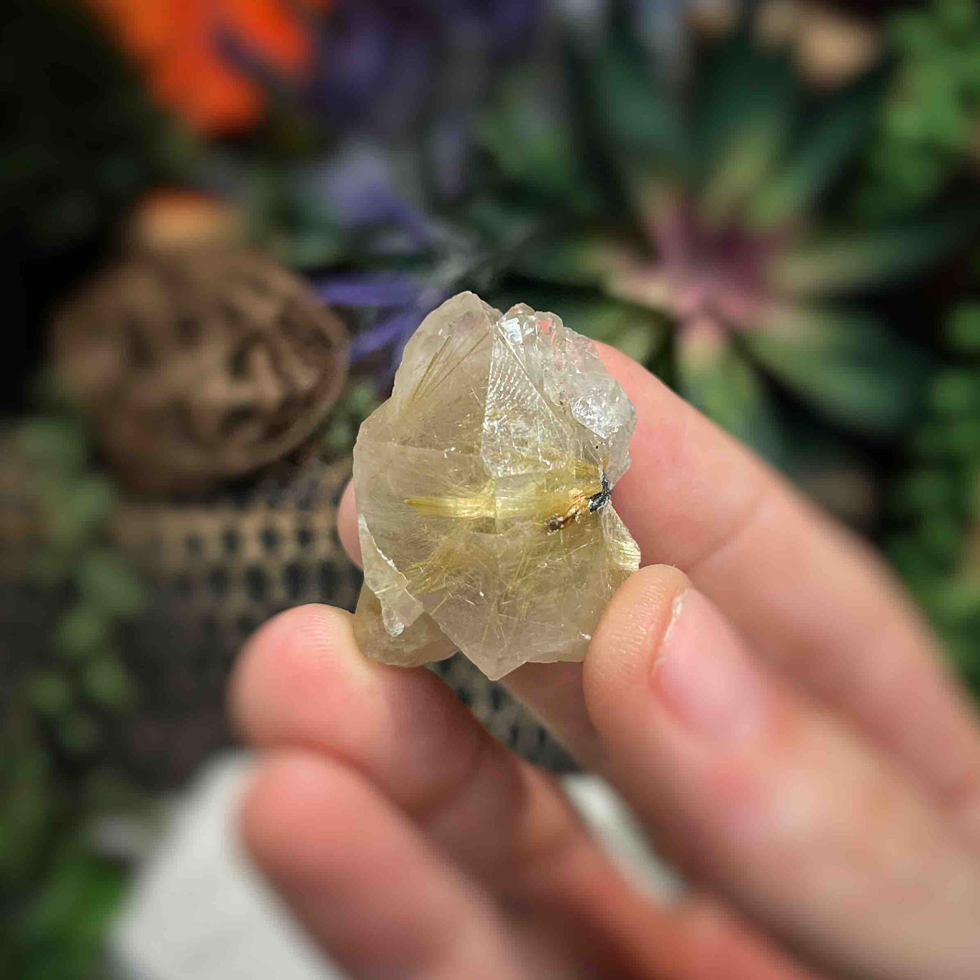 Rutilated Quartz -  Point - QQ543 - 0.7"x1.5"