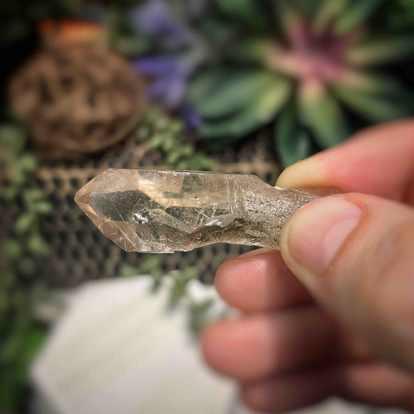 Rutilated Quartz -  Point - QQ545 - 0.75"x2"