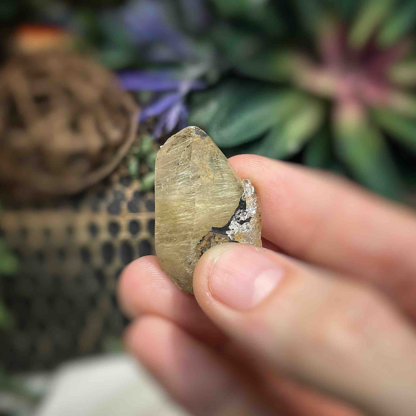 Rutilated Quartz -  Point - QQ551 - 0.8"x1.4"
