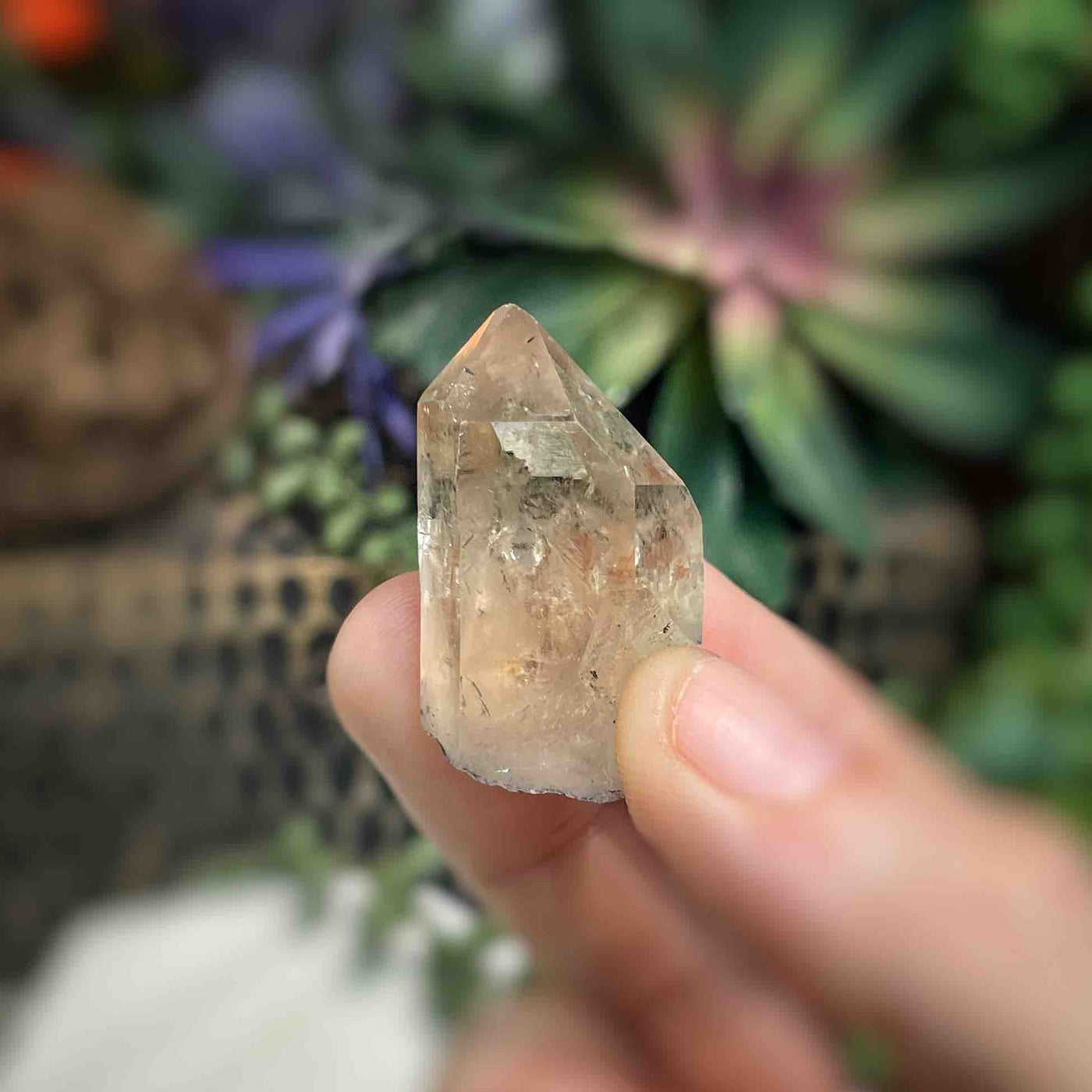 Rutilated Quartz -  Point - QQ552 - 0.75"x1.4"