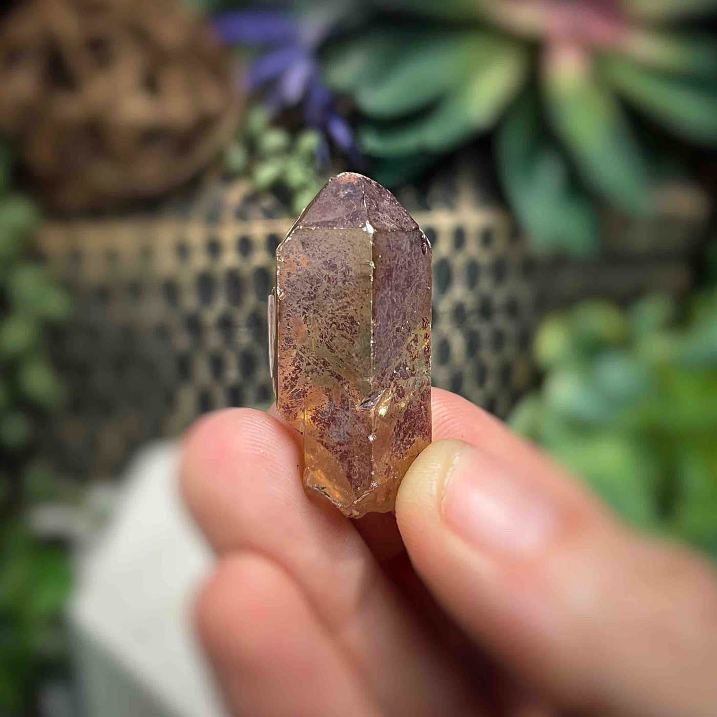 Rutilated Quartz -  Point - QQ553 - 0.9"x1.25"