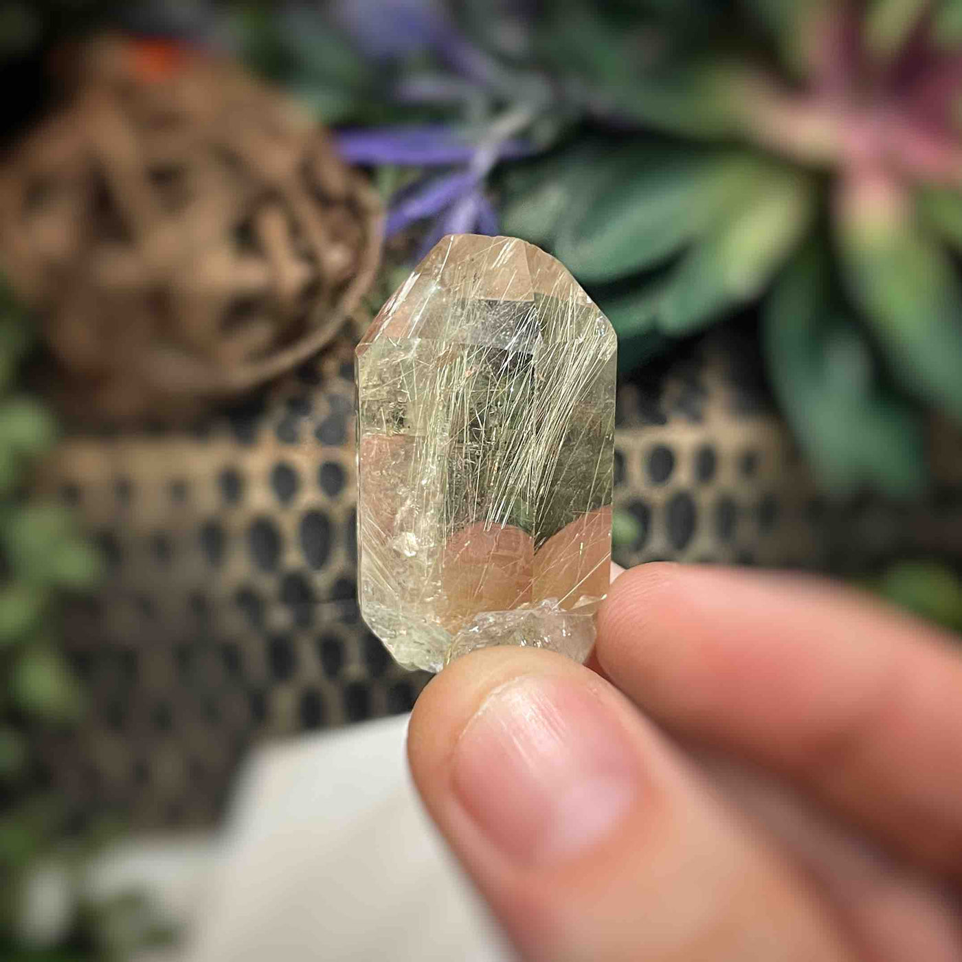 Rutilated Quartz -  Point  - QQ557 - 0.75"x1.5"
