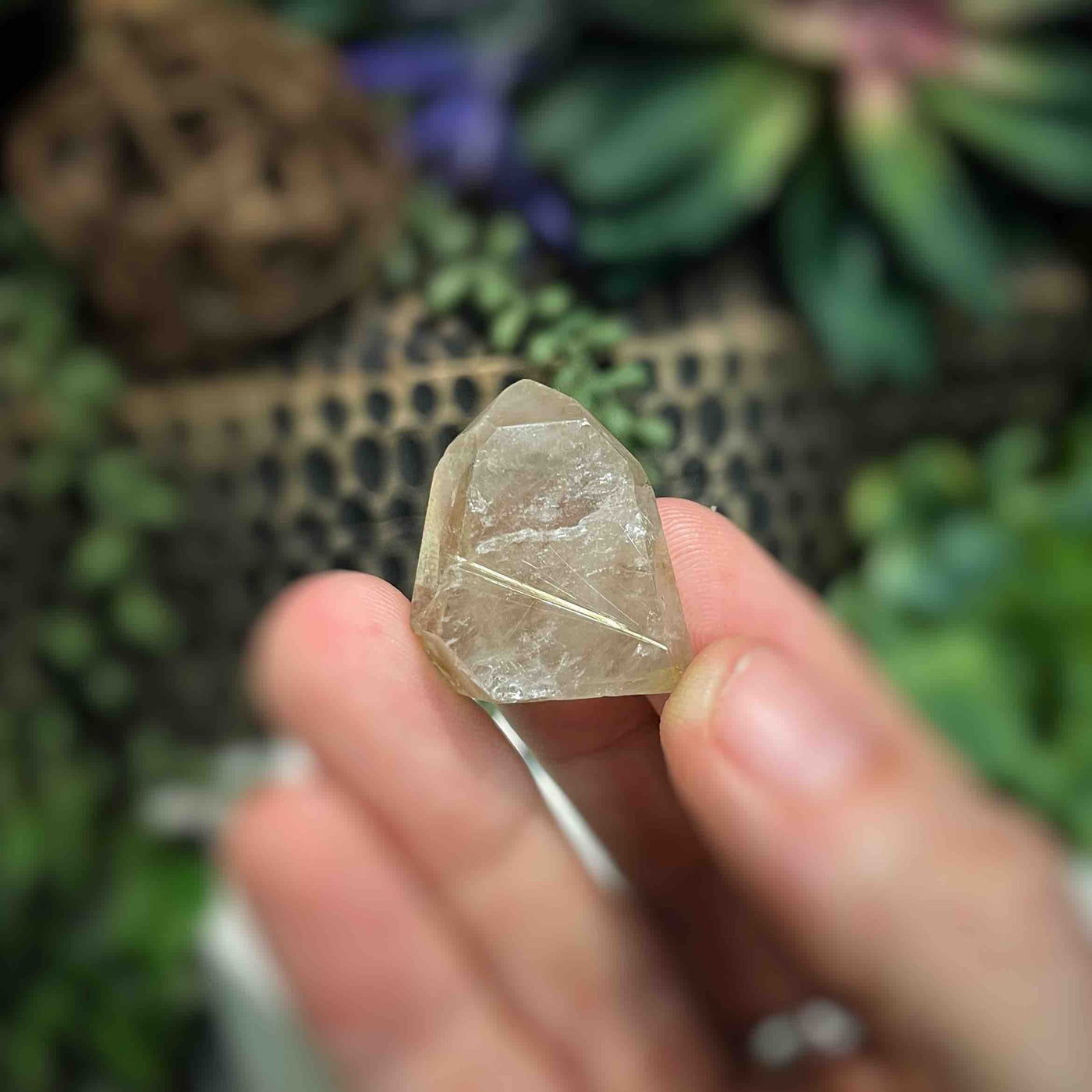Rutilated Quartz -  Point - QQ562 - 0.9"x1"
