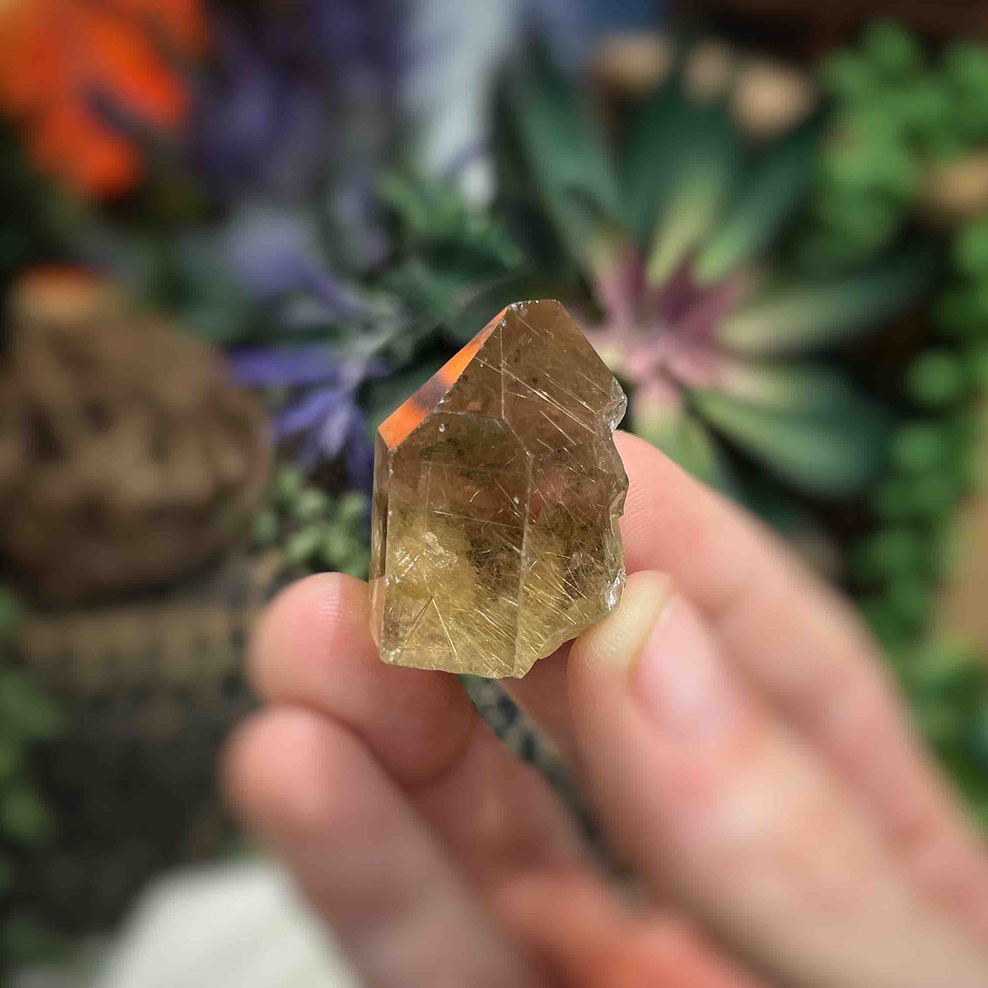 Rutilated Quartz -  Point - QQ566 - 1.1"x1.2"